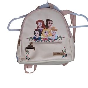 Disney Princess Small Girls Pink Cinderella Snow White Belle Ariel 11" Backpack